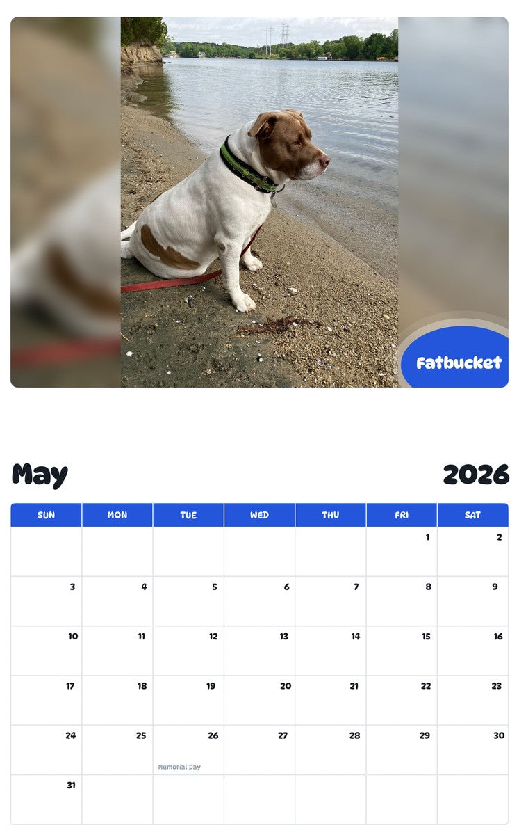 2026 - 2027 Fatbucket - Pawidols Pet Calendar