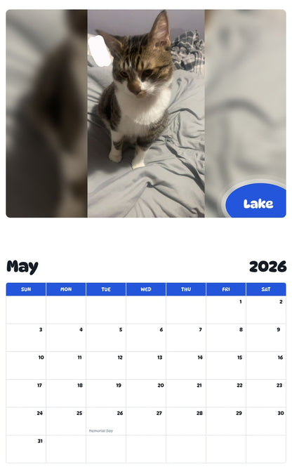 2026 - 2027 Lake - Pawidols Pet Calendar