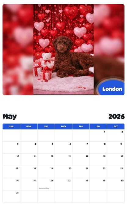 2026 - 2027 London - Pawidols Pet Calendar