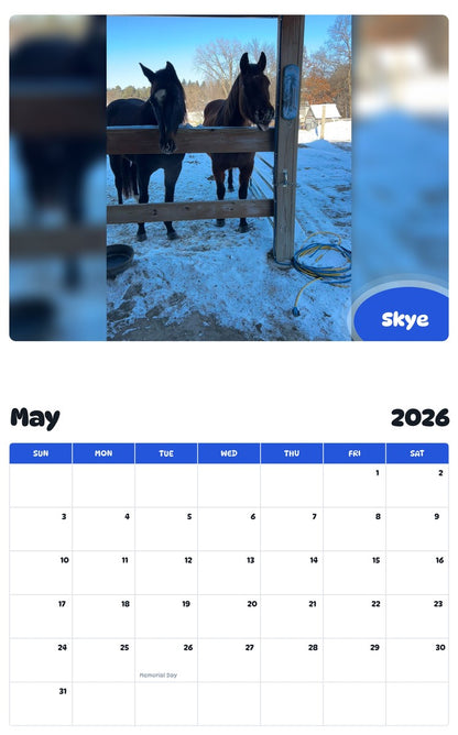2026 - 2027 Skye - Pawidols Pet Calendar