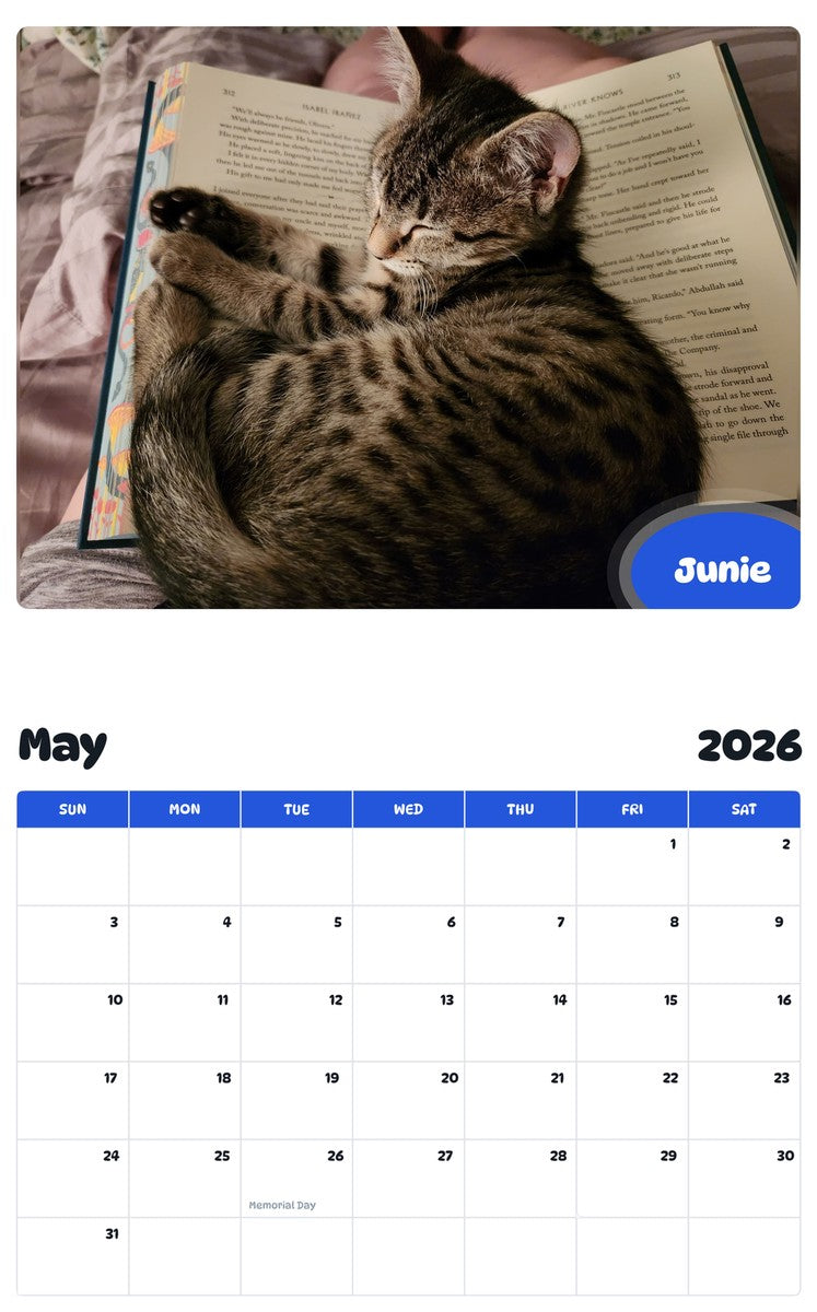 2026 - 2027 Junie - Pawidols Pet Calendar