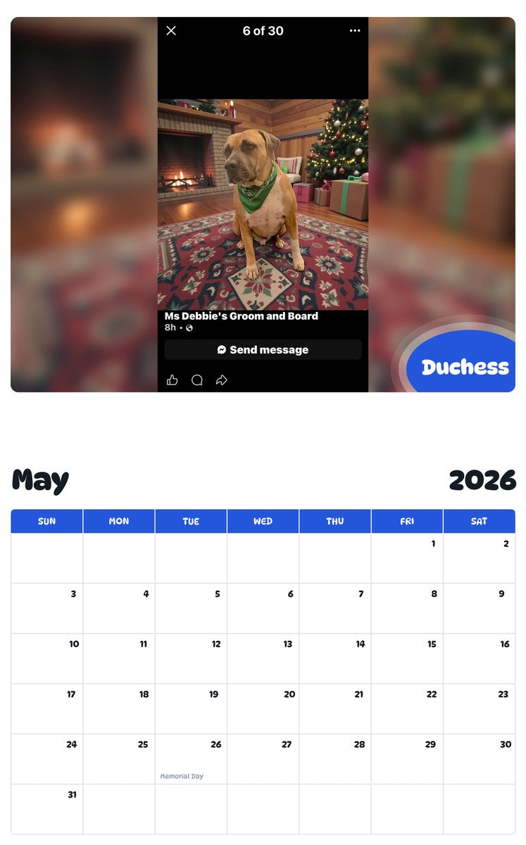 2026 - 2027 Duchess - Pawidols Pet Calendar