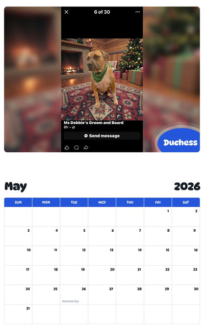 2026 - 2027 Duchess - Pawidols Pet Calendar