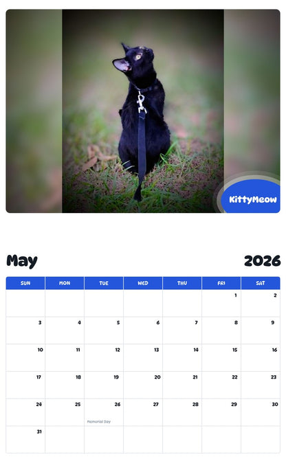 2026 - 2027 KittyMeow - Pawidols Pet Calendar