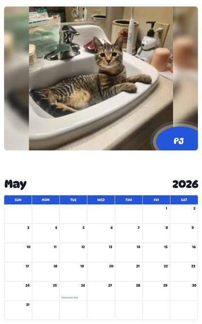 2026 - 2027 PJ - Pawidols Pet Calendar