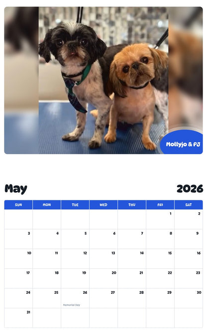 2026 - 2027 Mollyjo & PJ - Pawidols Pet Calendar