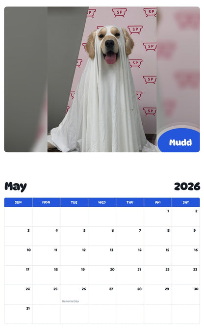 2026 - 2027 Mudd - Pawidols Pet Calendar