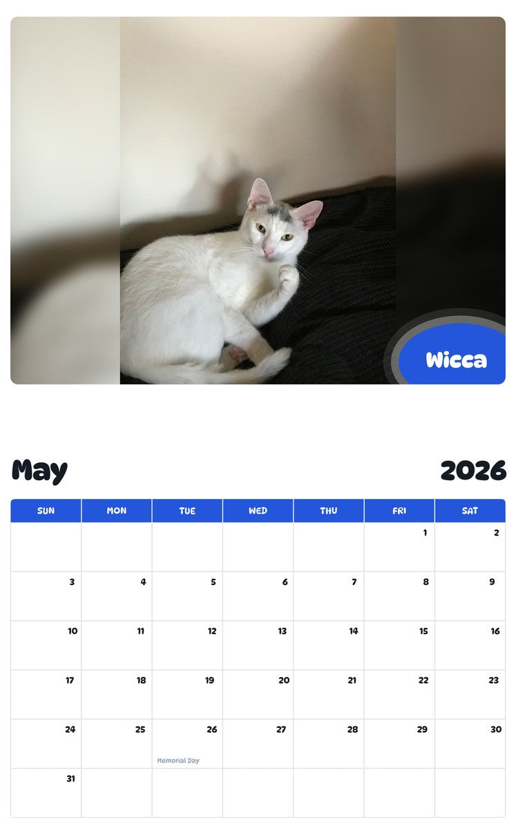 2026 - 2027 Wicca - Pawidols Pet Calendar
