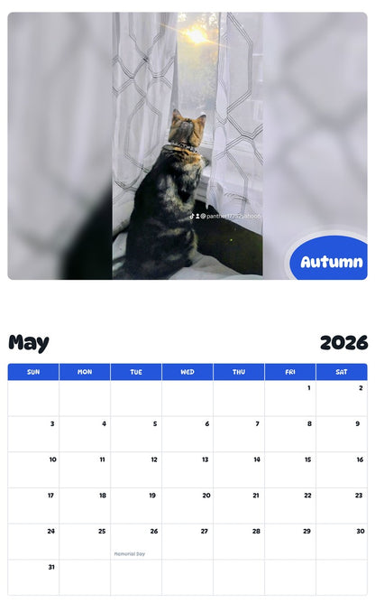 2026 - 2027 Autumn - Pawidols Pet Calendar