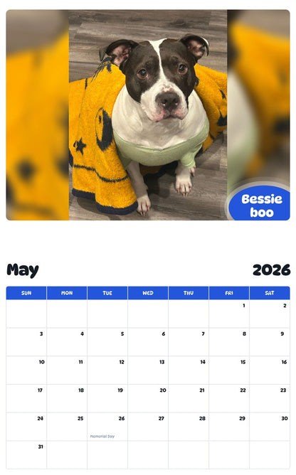 2026 - 2027 Bessie boo - Pawidols Pet Calendar