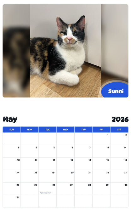 2026 - 2027 Sunni - Pawidols Pet Calendar