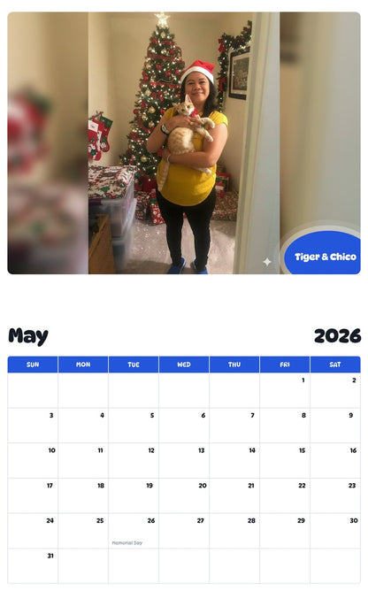 2026 - 2027 Tiger & Chico - Pawidols Pet Calendar