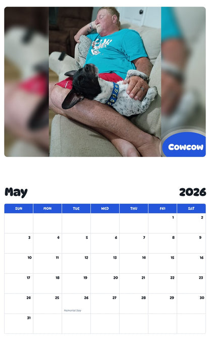 2026 - 2027 Cowcow - Pawidols Pet Calendar