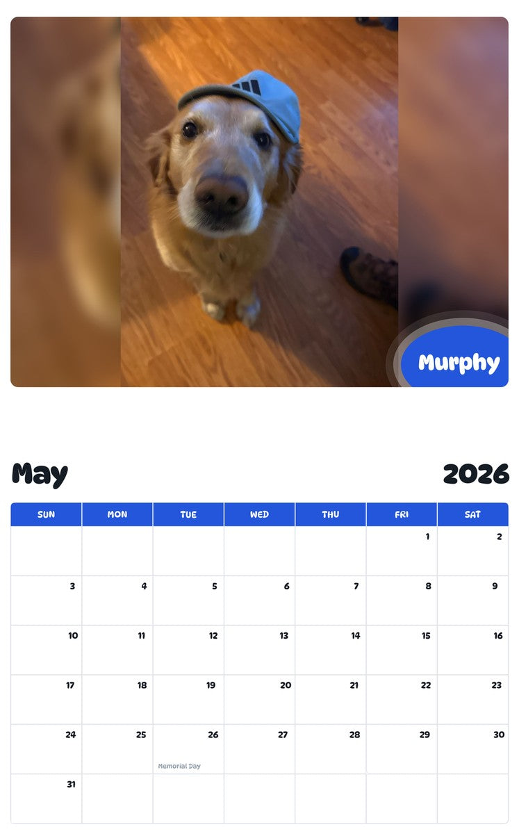 2026 - 2027 Murphy - Pawidols Pet Calendar