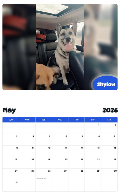 2026 - 2027 Shylow - Pawidols Pet Calendar