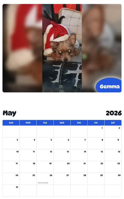 2026 - 2027 Gemma - Pawidols Pet Calendar