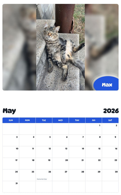 2026 - 2027 Max - Pawidols Pet Calendar