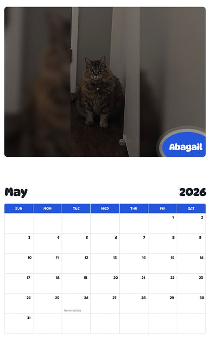 2026 - 2027 Abagail - Pawidols Pet Calendar