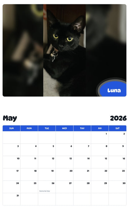 2026 - 2027 Luna - Pawidols Pet Calendar