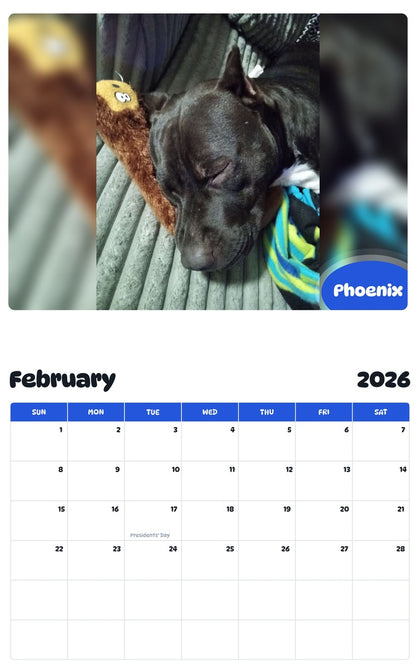 October 2025 - September 2026 Phoenix - Pawidols Pet Calendar