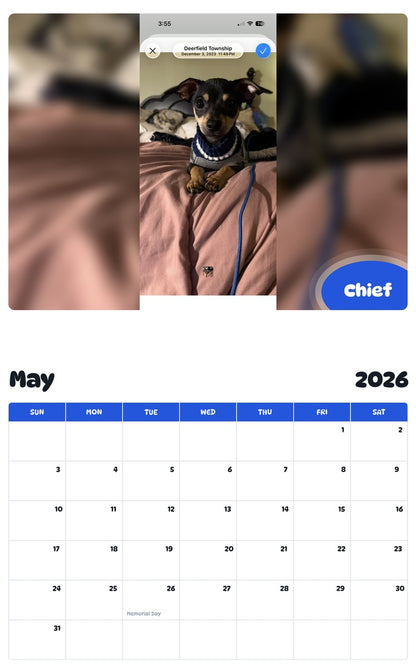 2026 - 2027 Chief - Pawidols Pet Calendar