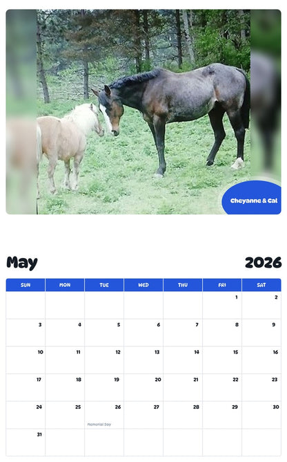 2026 - 2027 Cheyanne & Cal - Pawidols Pet Calendar
