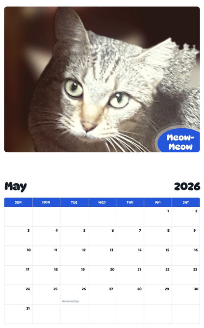 2026 - 2027 Meow-Meow - Pawidols Pet Calendar