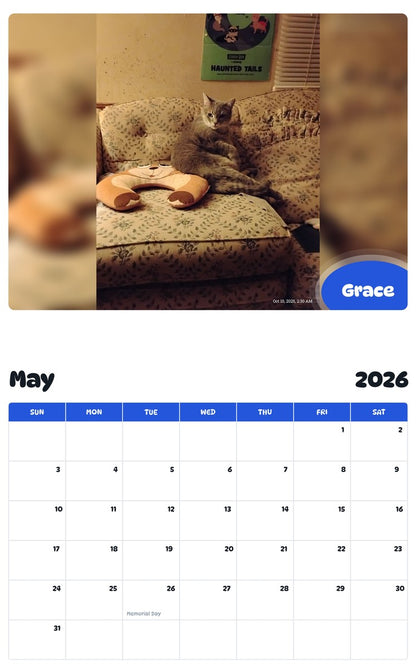 2026 - 2027 Grace - Pawidols Pet Calendar