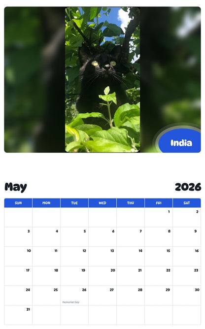 2026 - 2027 India - Pawidols Pet Calendar