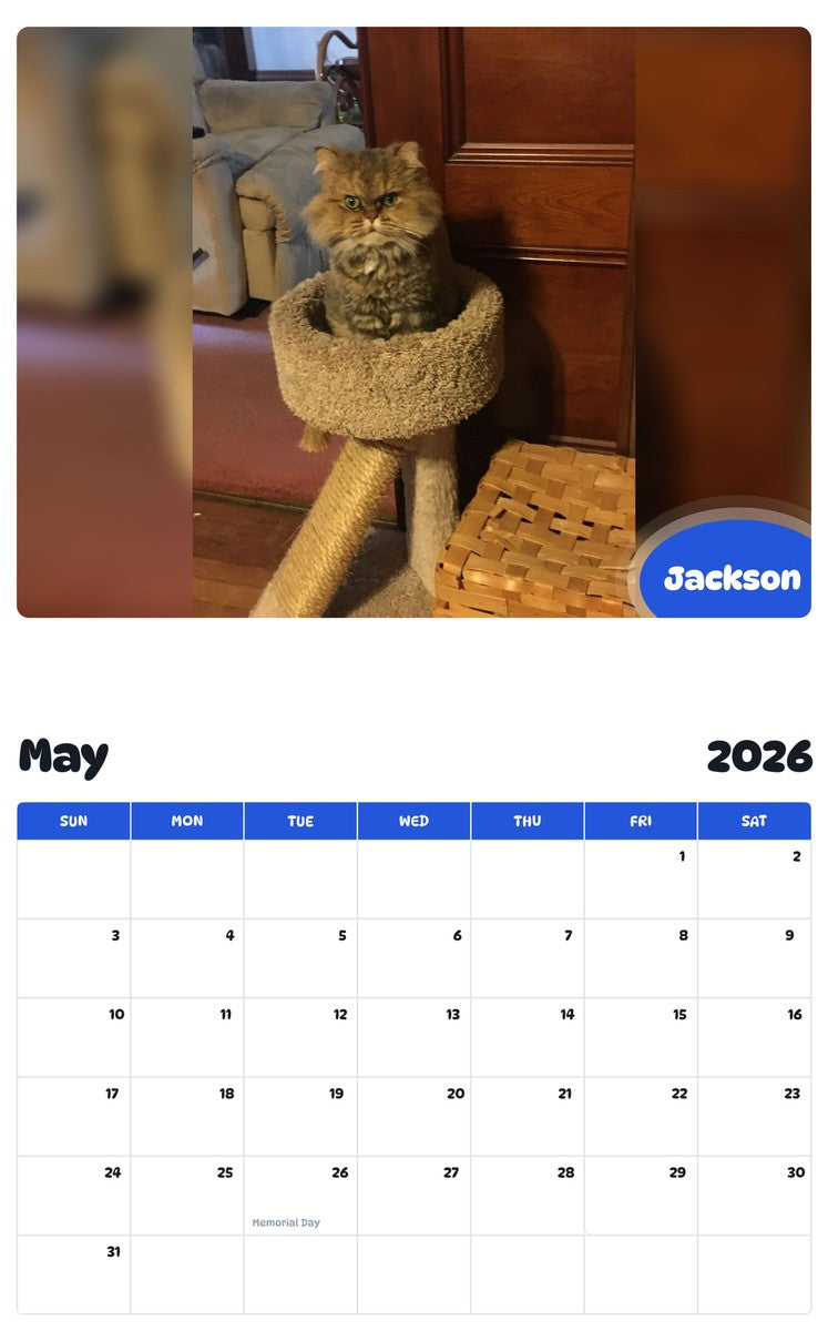 2026 - 2027 Jackson - Pawidols Pet Calendar