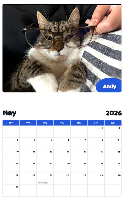 2026 - 2027 Andy - Pawidols Pet Calendar