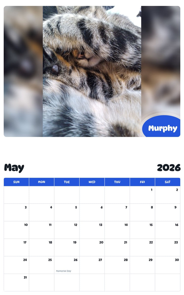 2026 - 2027 Murphy - Pawidols Pet Calendar