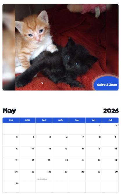 2026 - 2027 Cairo & Zena - Pawidols Pet Calendar