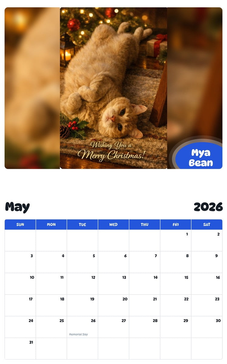 2026 - 2027 Mya Bean - Pawidols Pet Calendar
