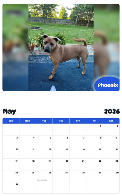 2026 - 2027 Phoenix - Pawidols Pet Calendar