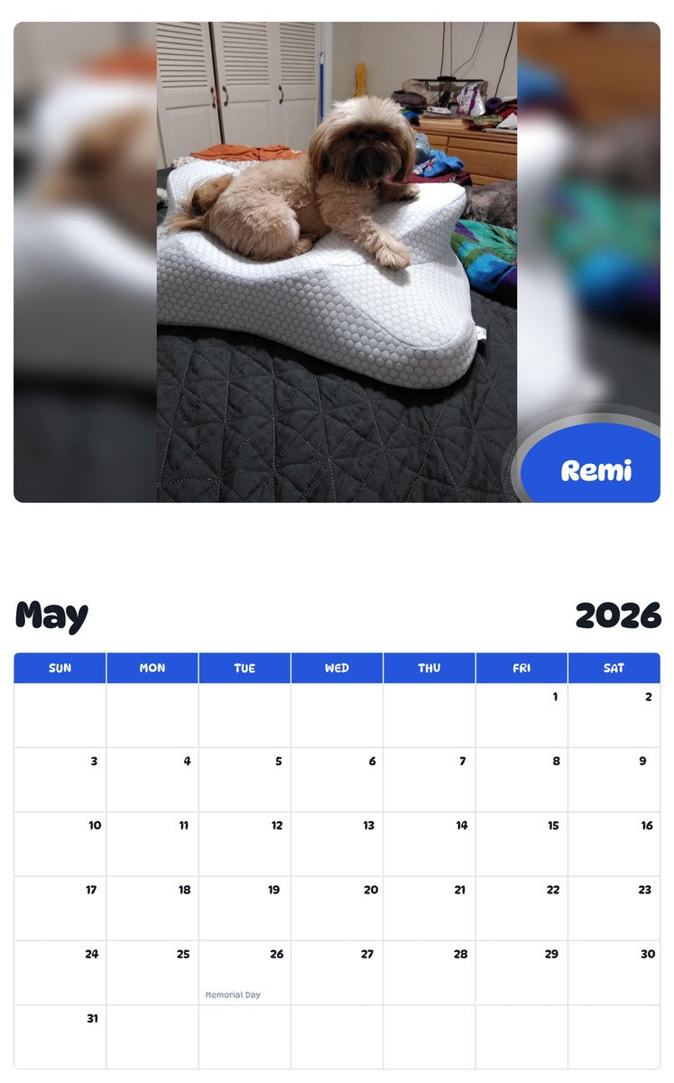2026 - 2027 Remi - Pawidols Pet Calendar