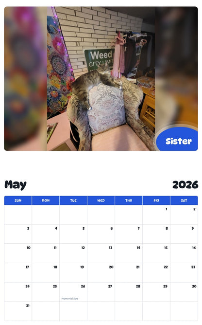 2026 - 2027 Sister - Pawidols Pet Calendar