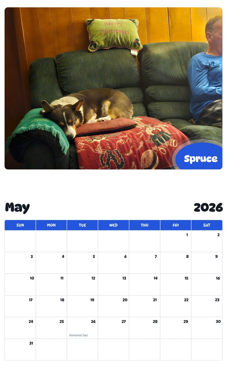 2026 - 2027 Spruce - Pawidols Pet Calendar