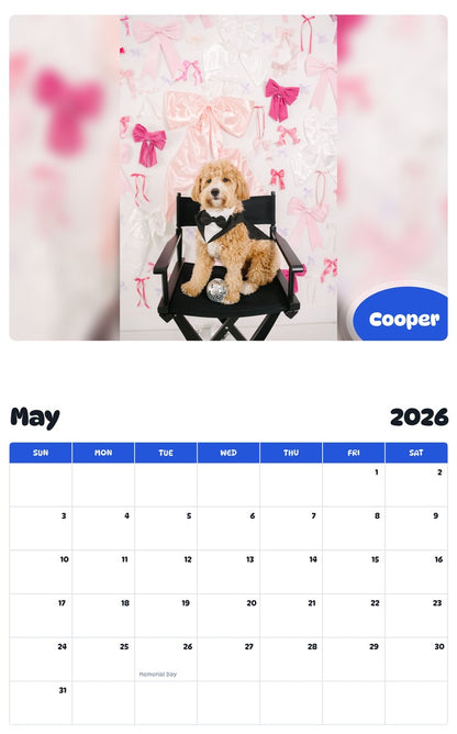 2026 - 2027 Cooper - Pawidols Pet Calendar