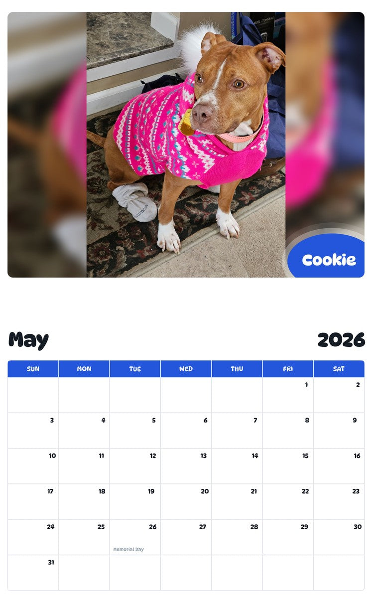 2026 - 2027 Cookie - Pawidols Pet Calendar