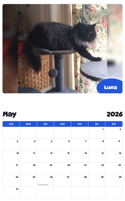2026 - 2027 Luna - Pawidols Pet Calendar