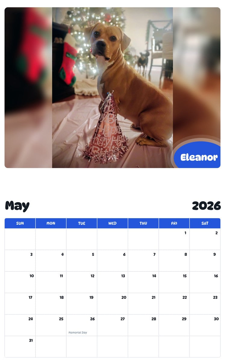 2026 - 2027 Eleanor - Pawidols Pet Calendar