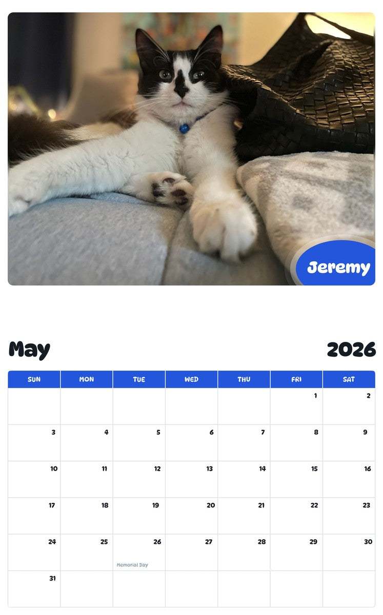 2026 - 2027 Jeremy - Pawidols Pet Calendar