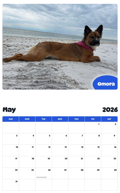 2026 - 2027 Omora - Pawidols Pet Calendar
