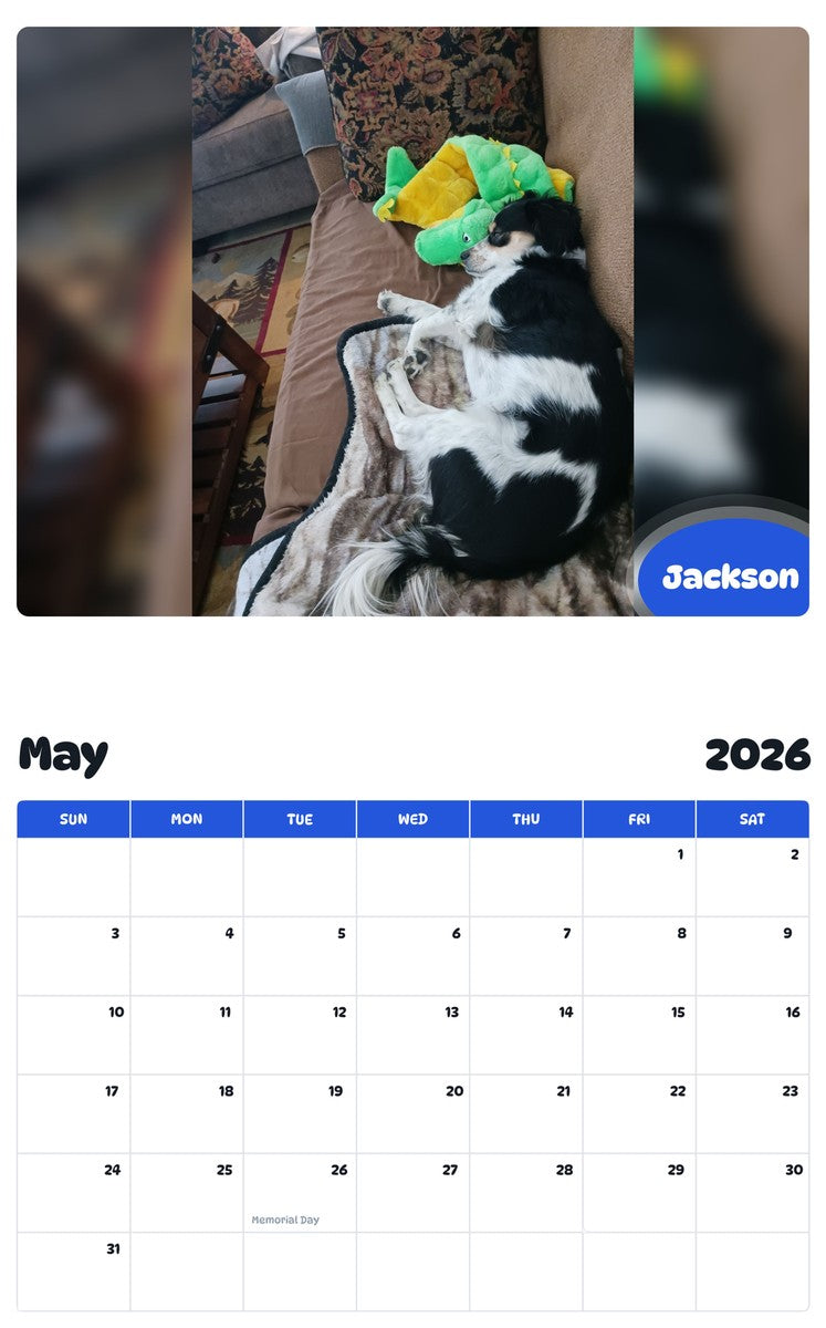 2026 - 2027 Jackson - Pawidols Pet Calendar