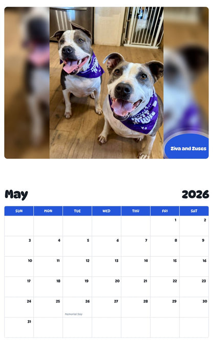 2026 - 2027 Ziva and Zuses - Pawidols Pet Calendar