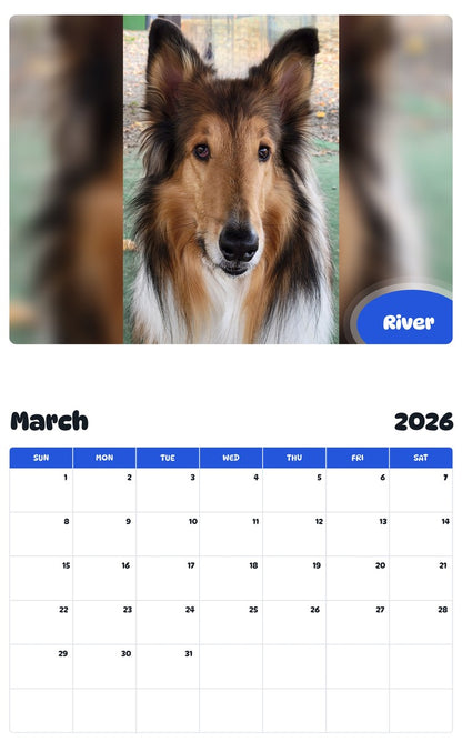 November 2025 - October 2026 River - Pawidols Pet Calendar