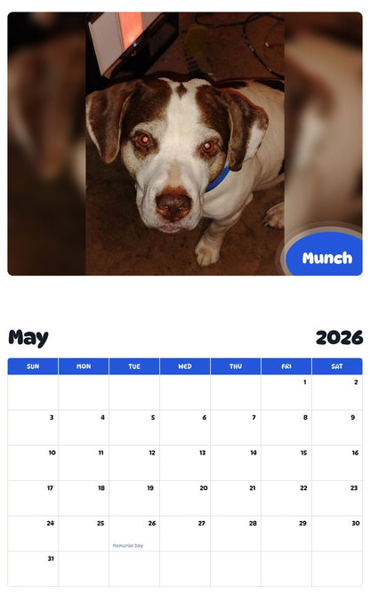 2026 - 2027 Munch - Pawidols Pet Calendar