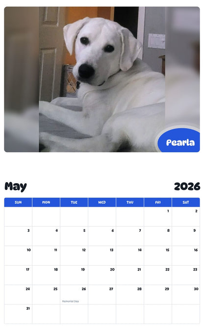 2026 - 2027 Pearla - Pawidols Pet Calendar