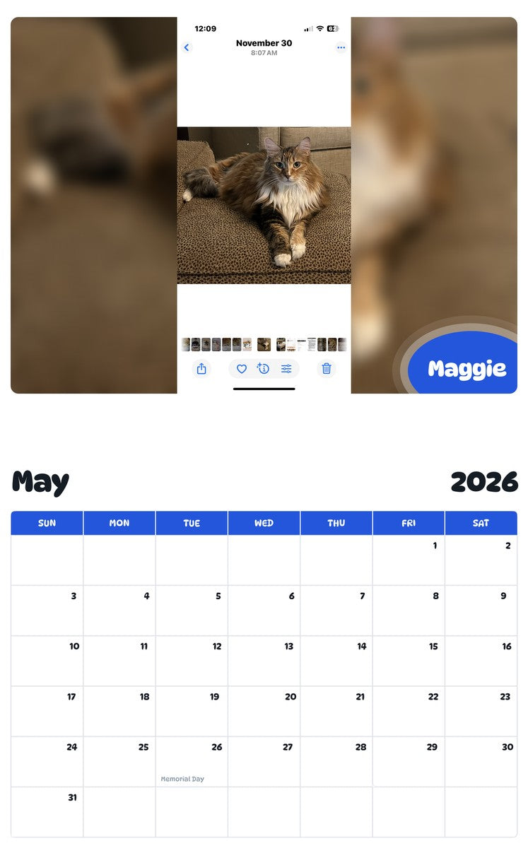 2026 - 2027 Maggie - Pawidols Pet Calendar